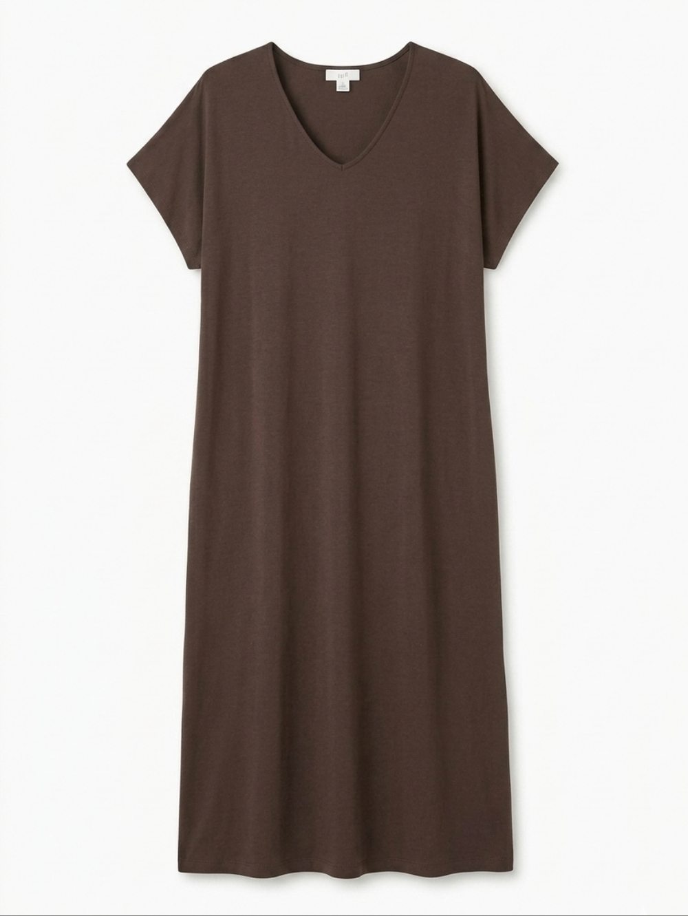 Pure Jill Luxe Pima Cotton Maxi Dress - Minimalist V-Neck